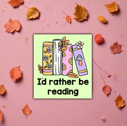 Rather Be Reading Sticker