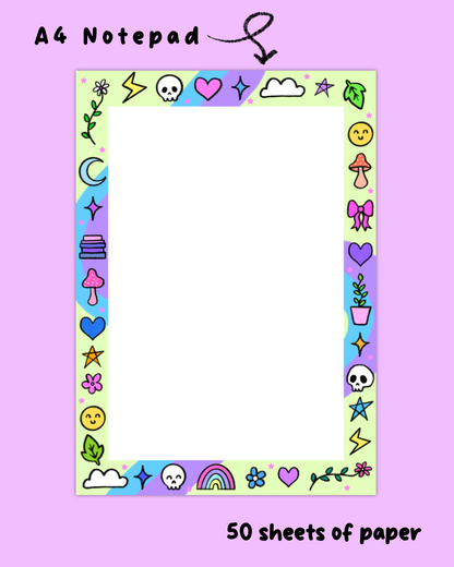 A4 Doodle Notepad