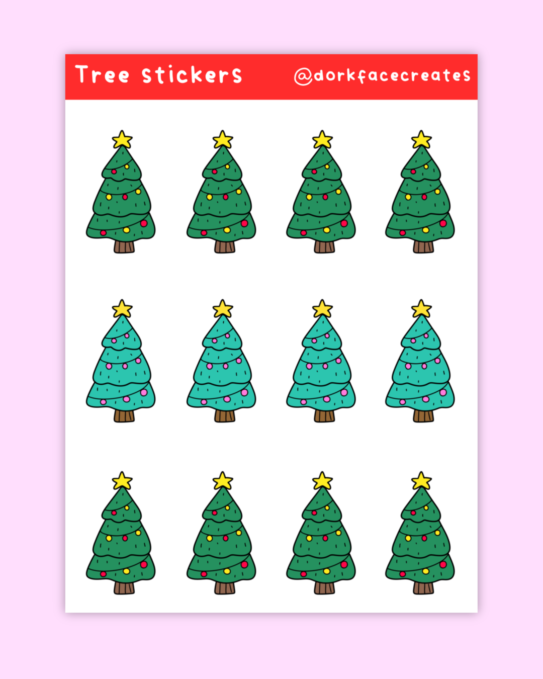 Xmas Tree Stickers