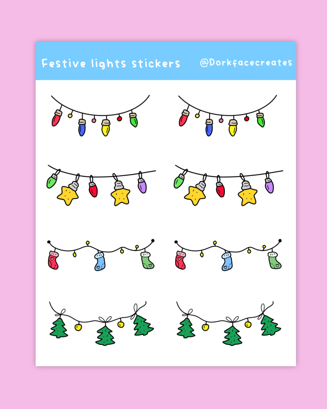 Festive Lights Journal Stickers