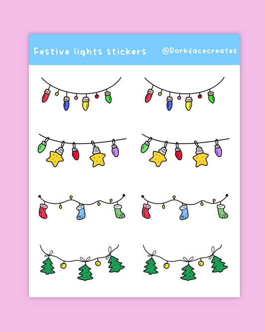 Festive Lights Journal Stickers