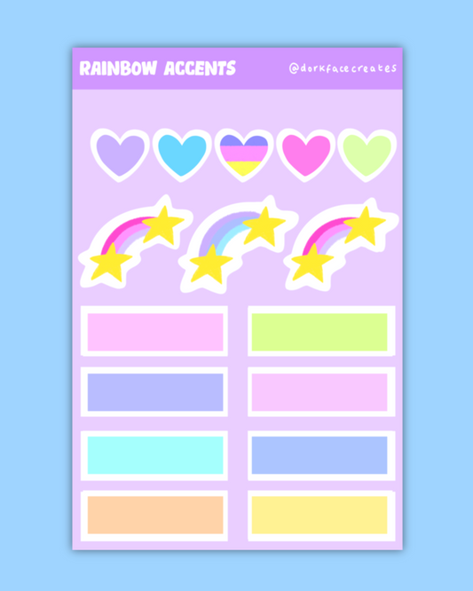 Rainbow Accents Stickers