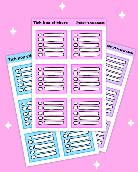 Tick Box Journal Stickers