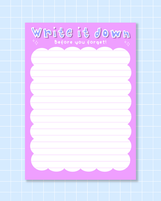 Write It Down Magnetic Notepad