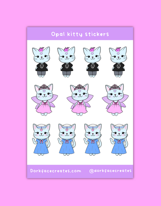 Opal Kitty Stickers