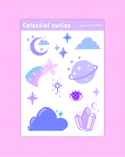 Celestial Cuties Sticker Sheet