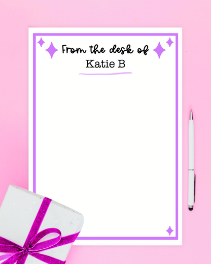 From The Desk Personalised Notepad