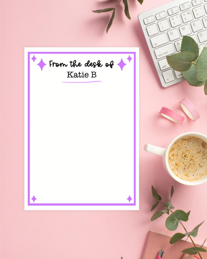 From The Desk Personalised Notepad
