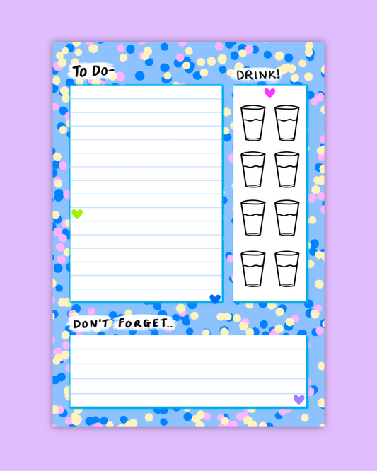 Daily Confetti Notepad 🎉