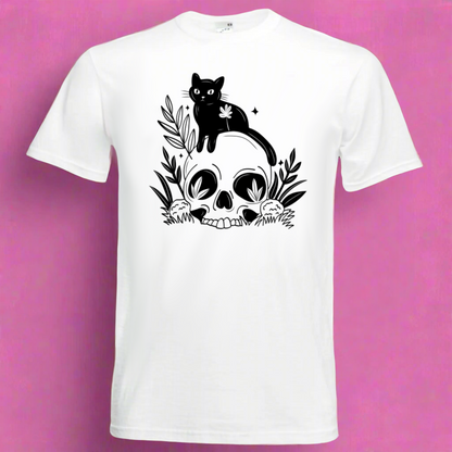 Cat and Skull T-shirt