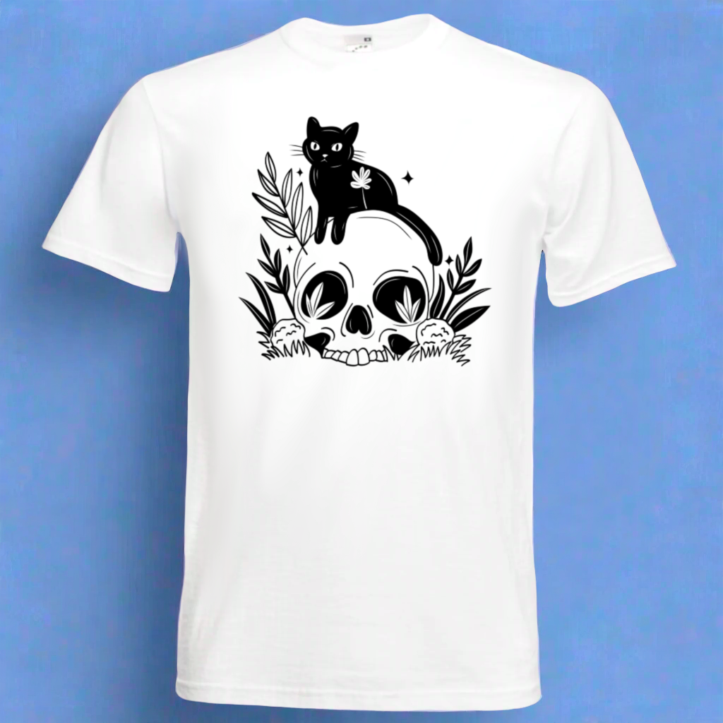 Cat and Skull T-shirt