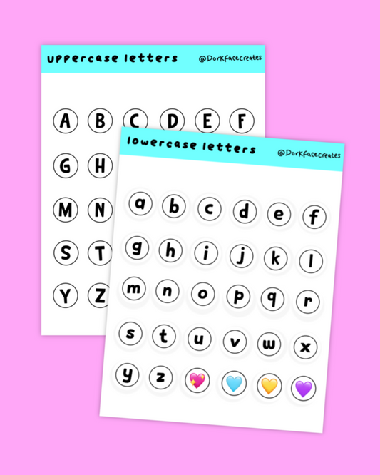 Letter Sticker Sheets