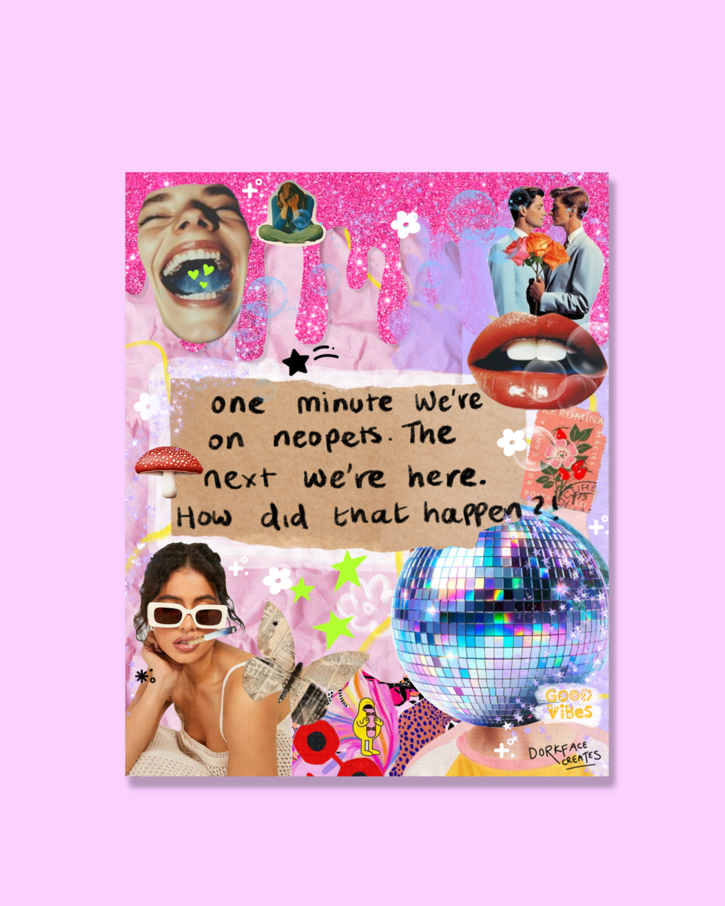 ‘Millenial Madness’ Collage Print