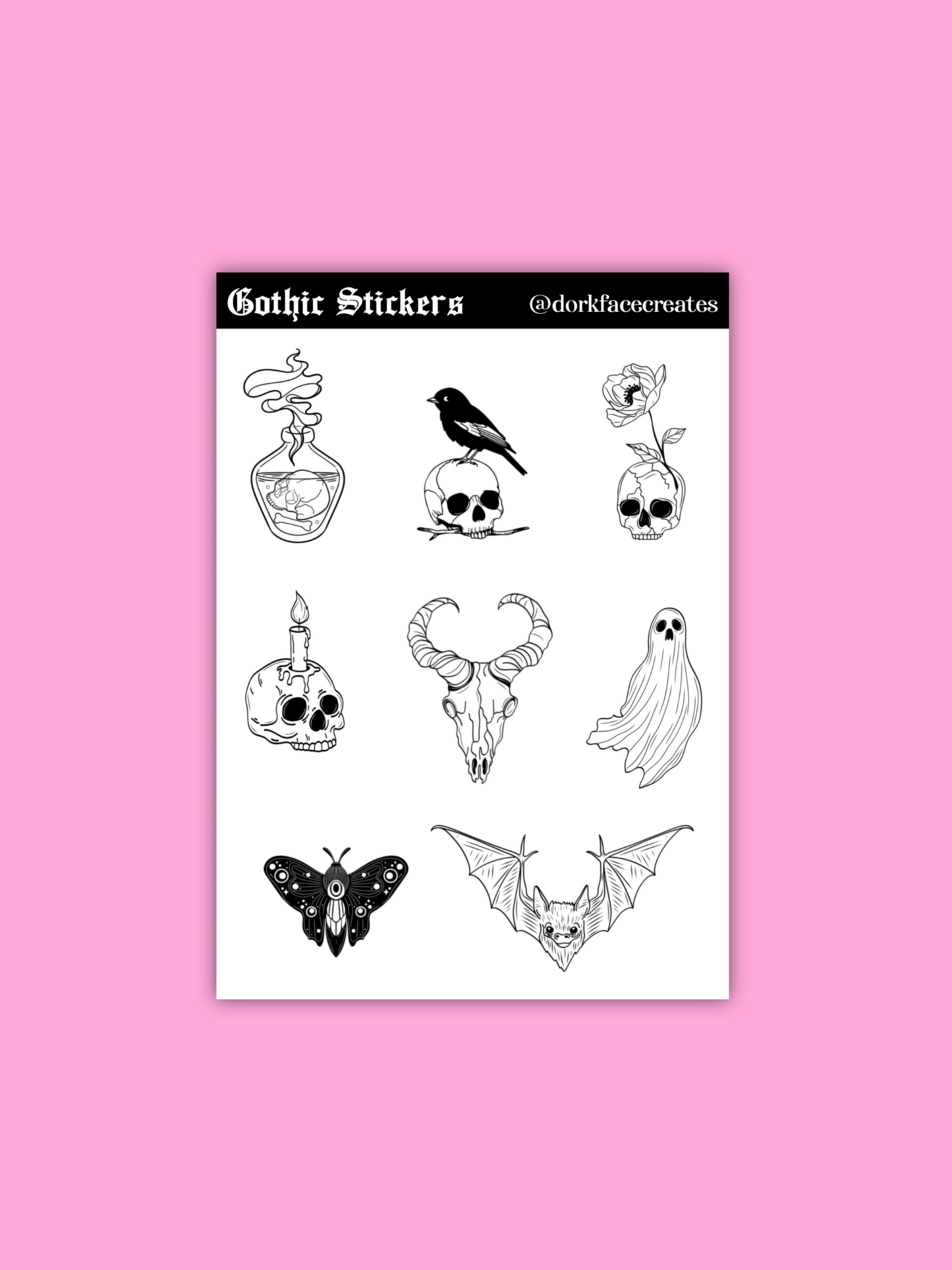 Gothic Sticker Sheet