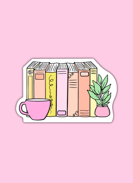 Pastel Books Sticker