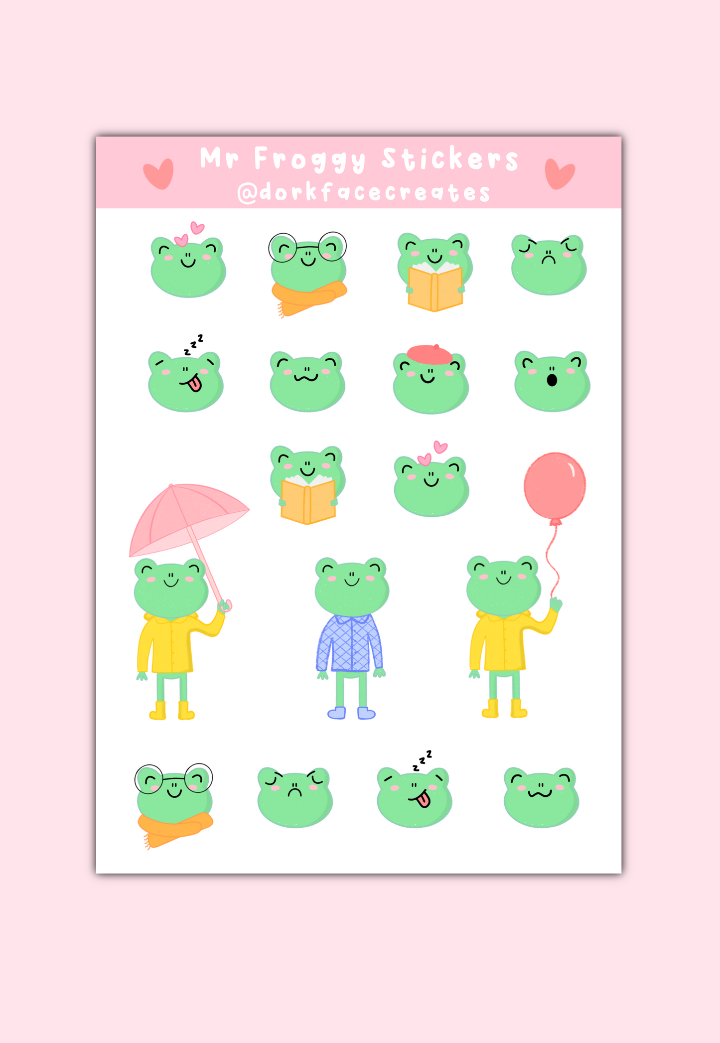 Mr Froggy Sticker Sheet