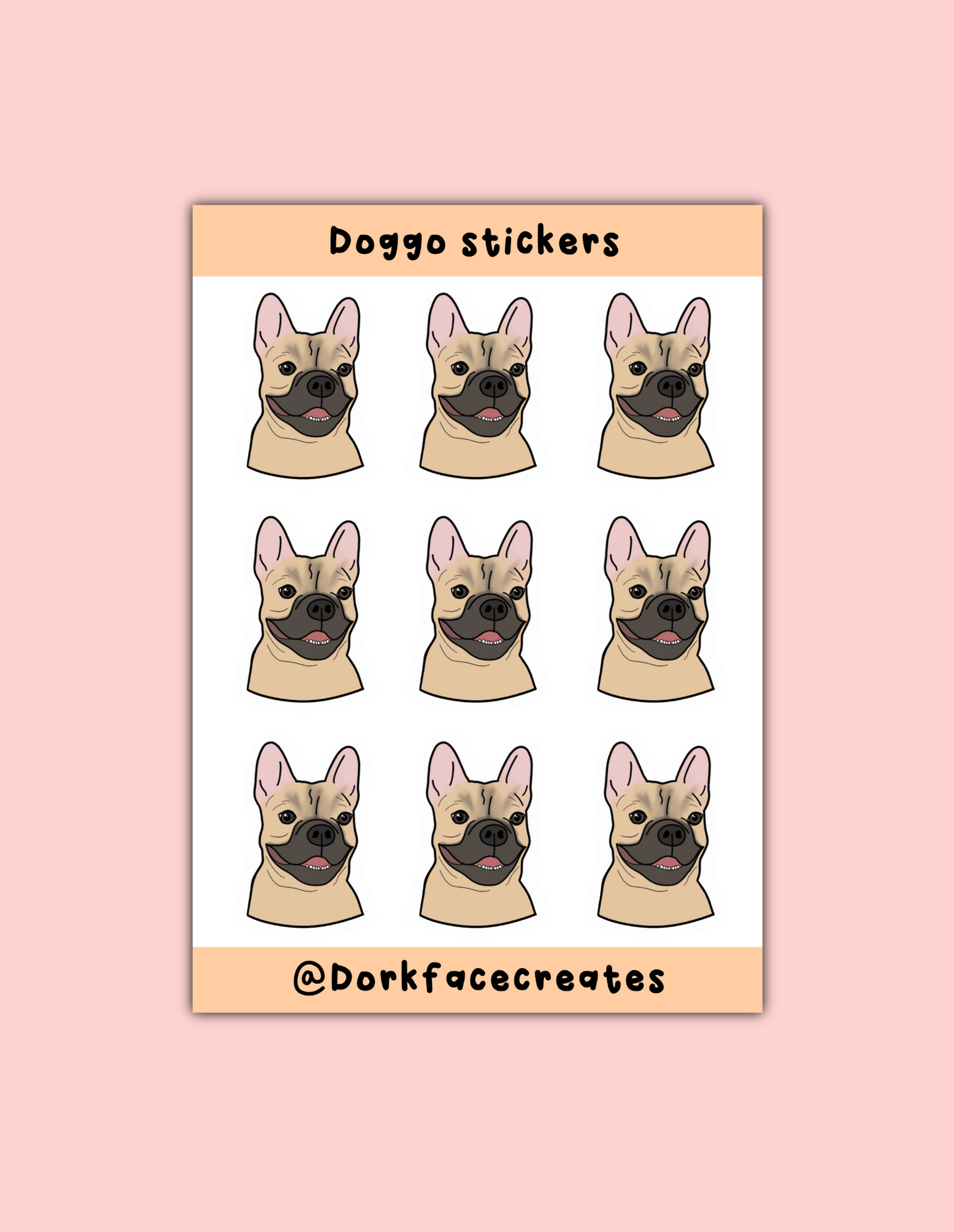 Doggo sticker sheet