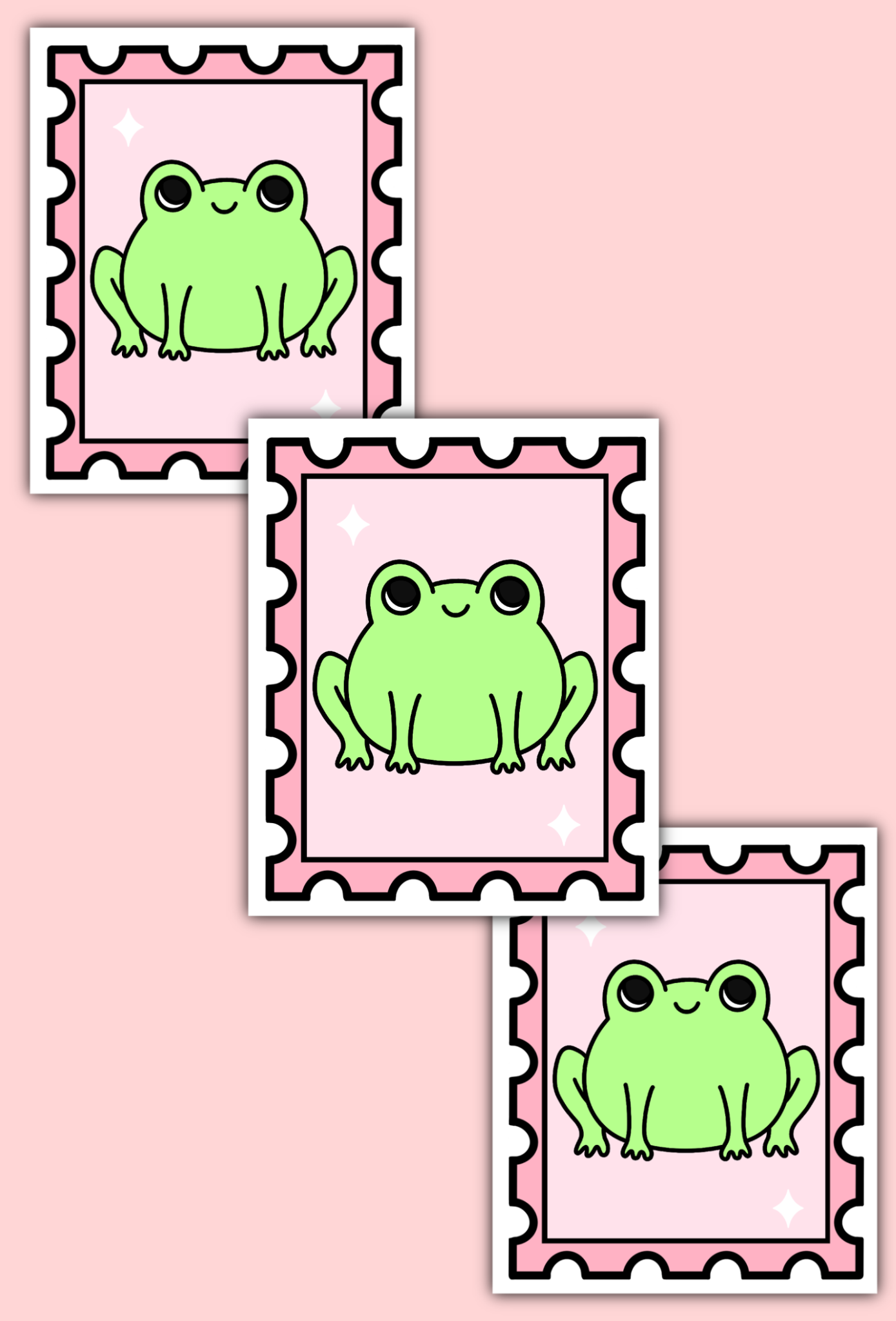 Frog Stamp Sticker