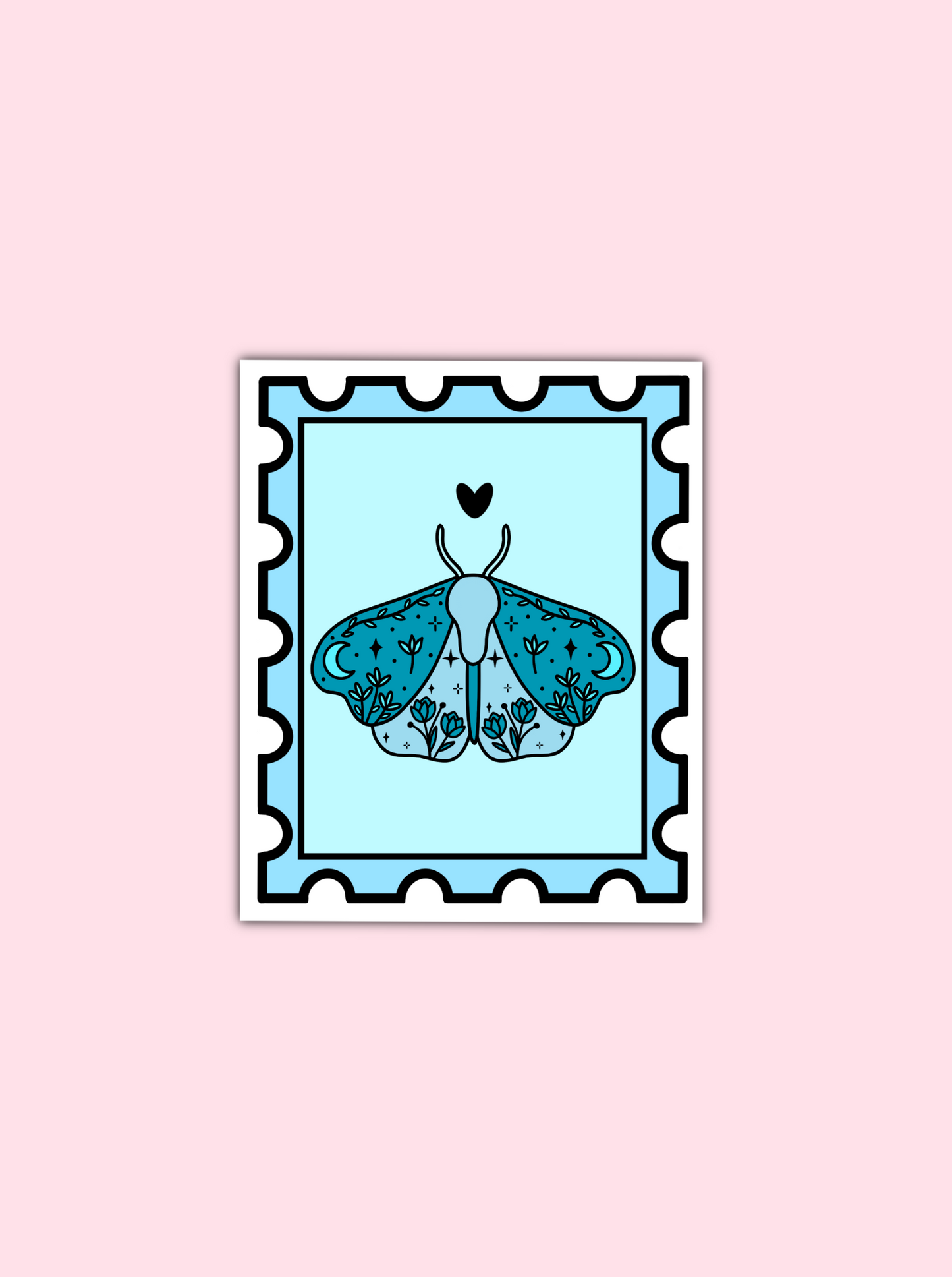Moth Stamp Stickers