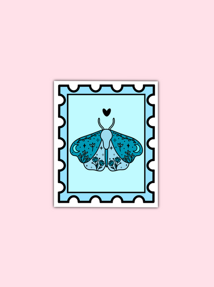 Moth Stamp Stickers