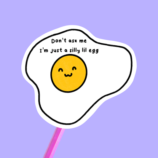 Silly Egg Vinyl Sticker