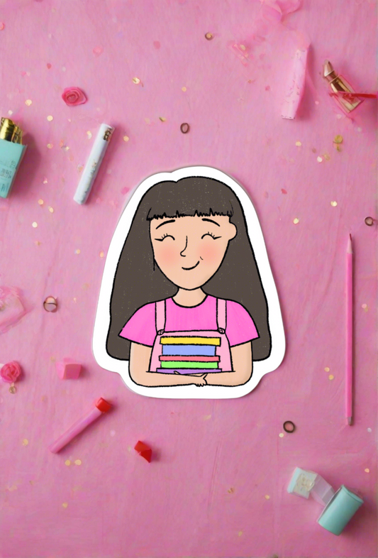 Bookish Girl Sticker