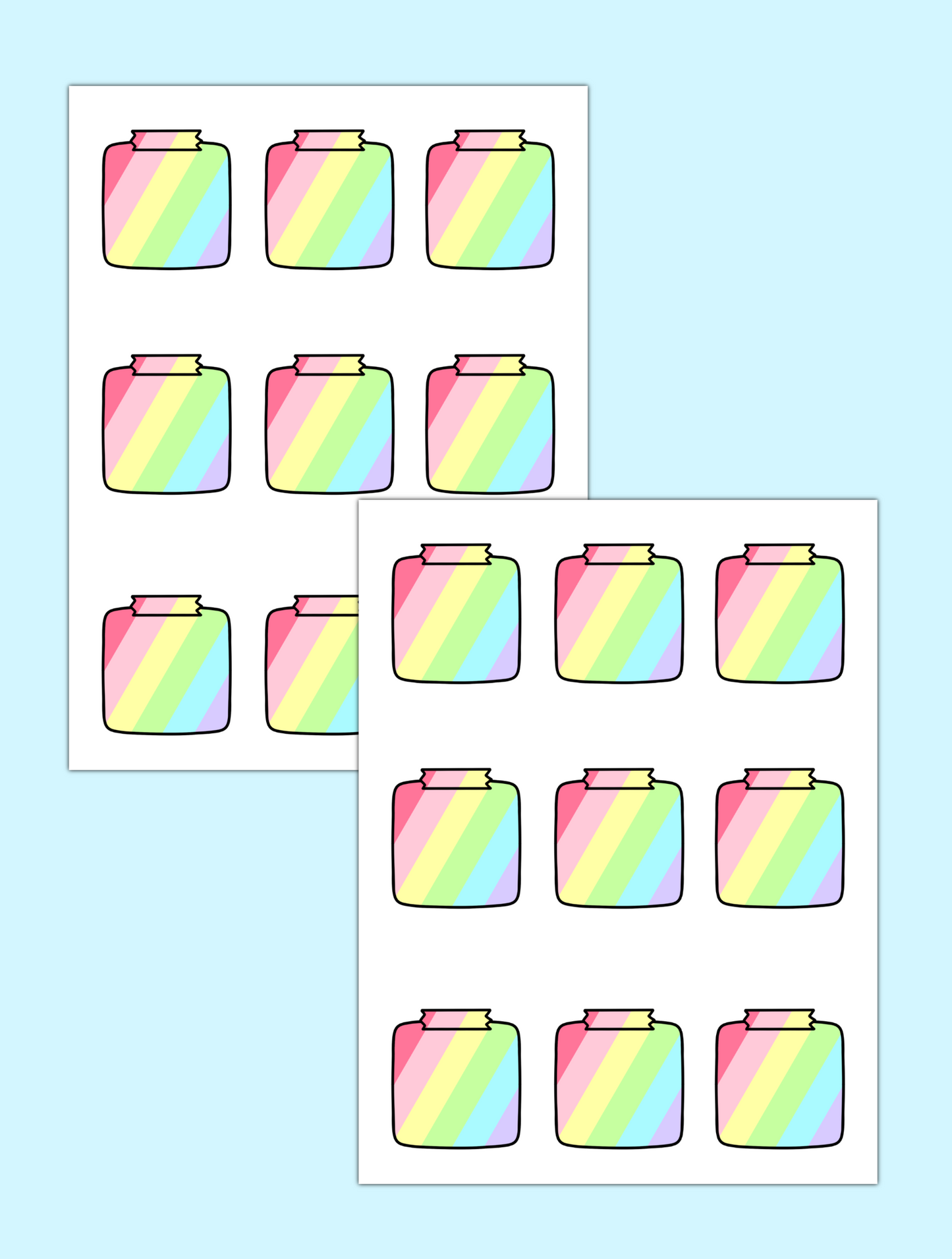 Rainbow Note Stickers