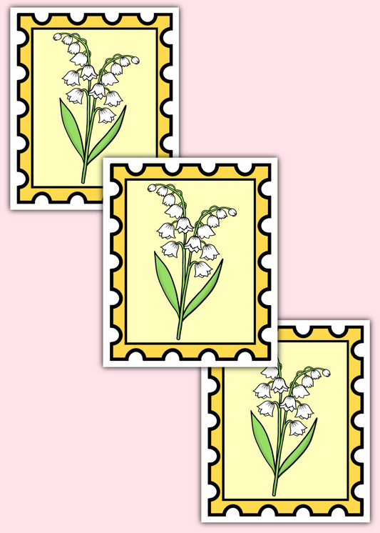 Flower Stamp Sticker