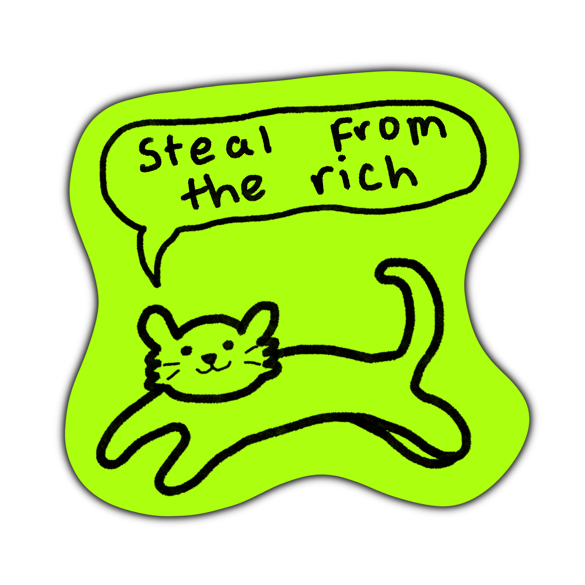 Steal From The Rich Vinyl Sticker – Dorkface