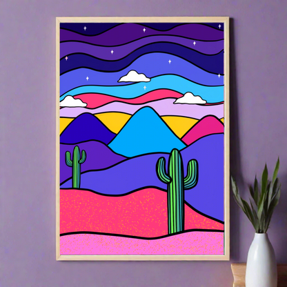 Colourful Desert Art Print