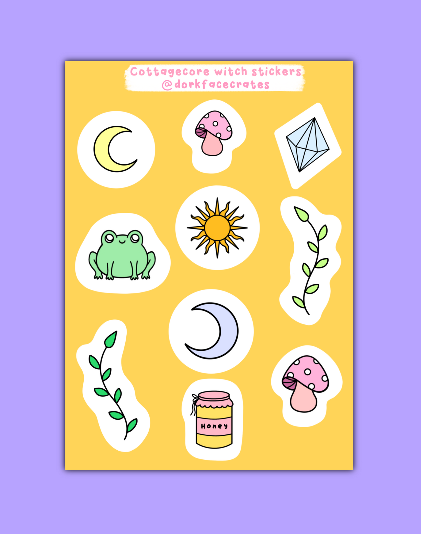 Cottagecore Witch Stickers