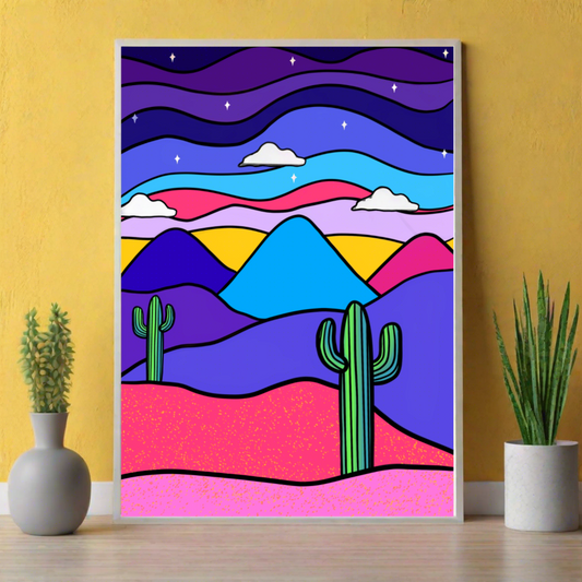 Colourful Desert Art Print
