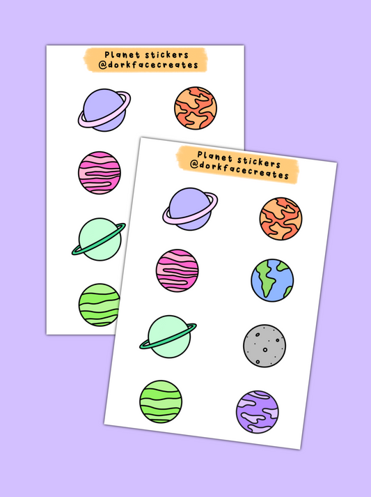 Planet Sticker Sheet