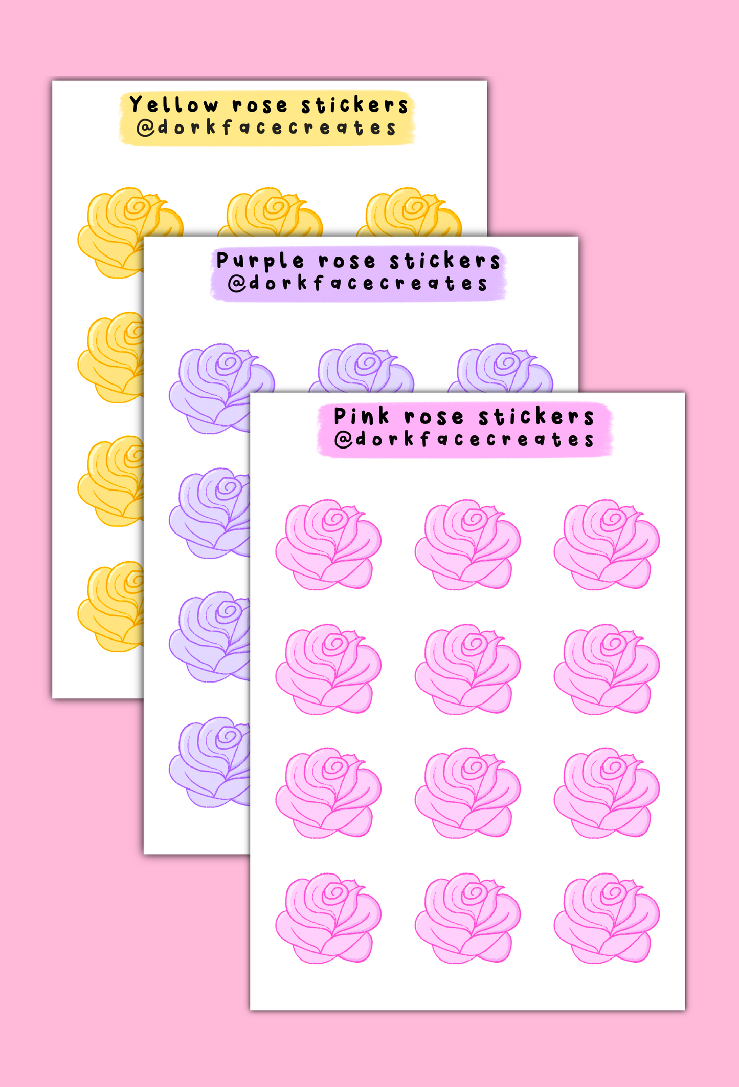 Rose Sticker Sheet