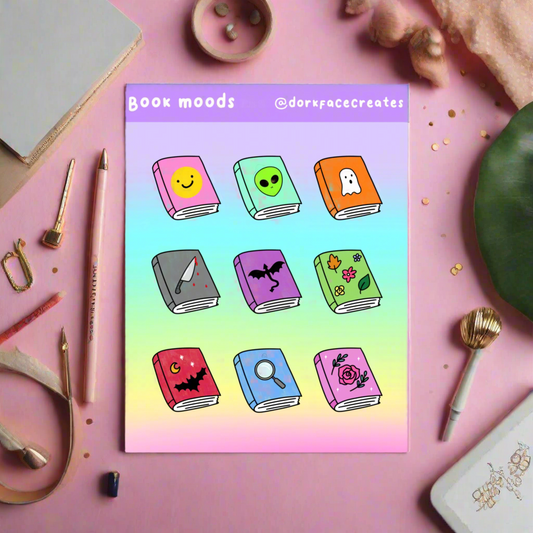 Book Moods Sticker sheet