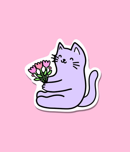 Flower Cat Sticker