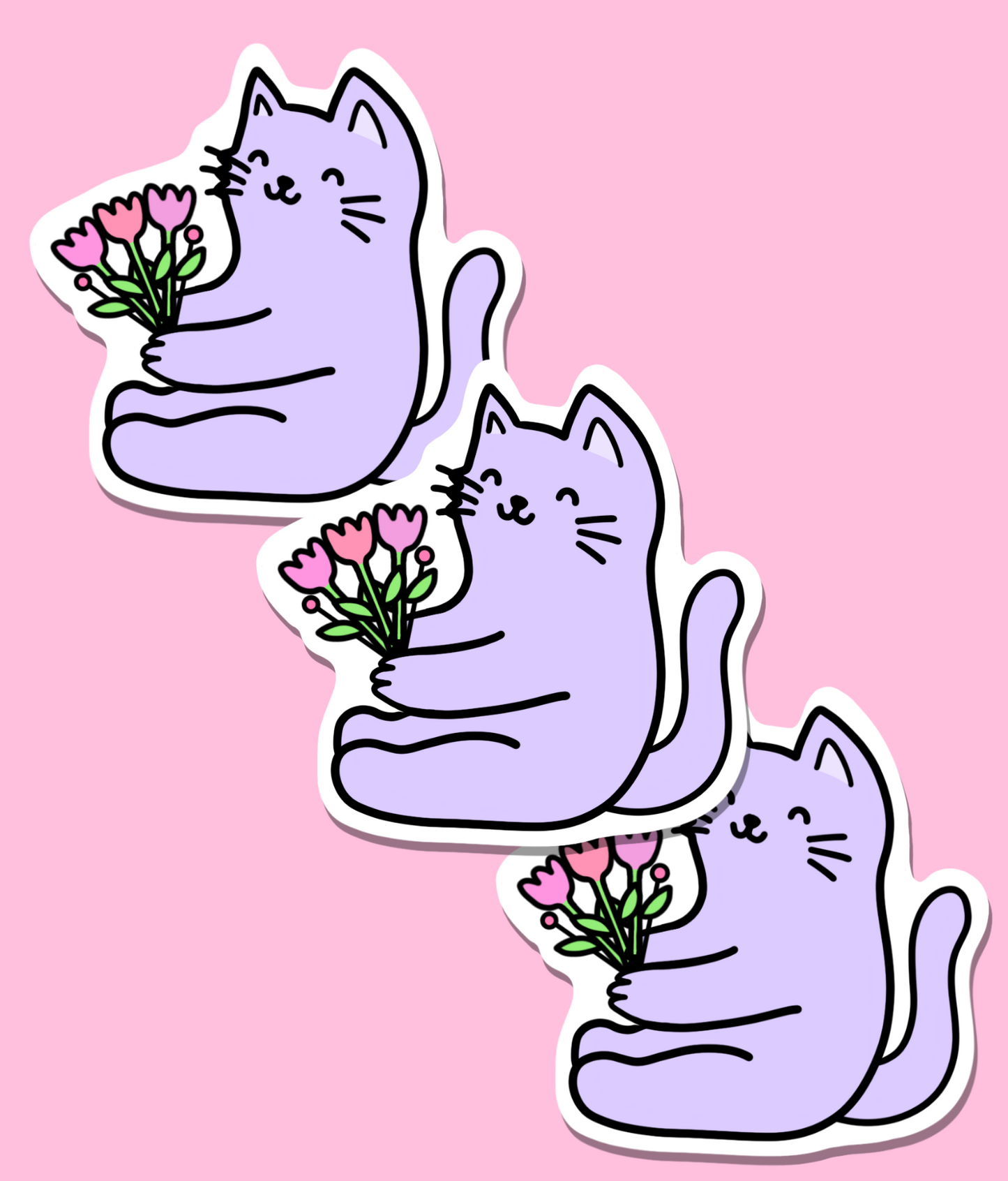 Flower Cat Sticker