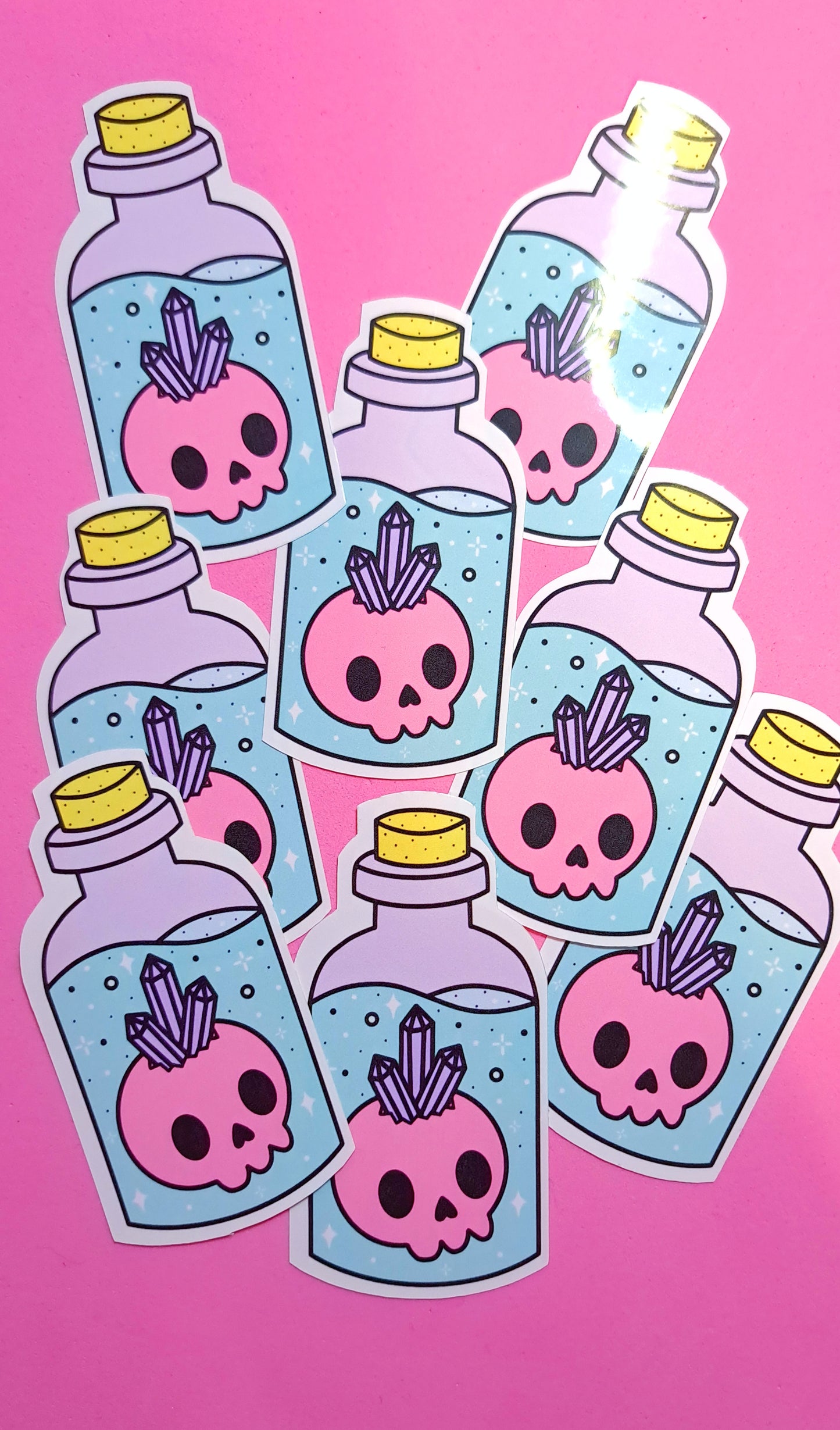 Skull in a Bottle Sticker