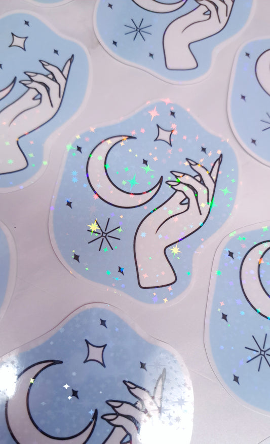 Celestial Glitter Sticker