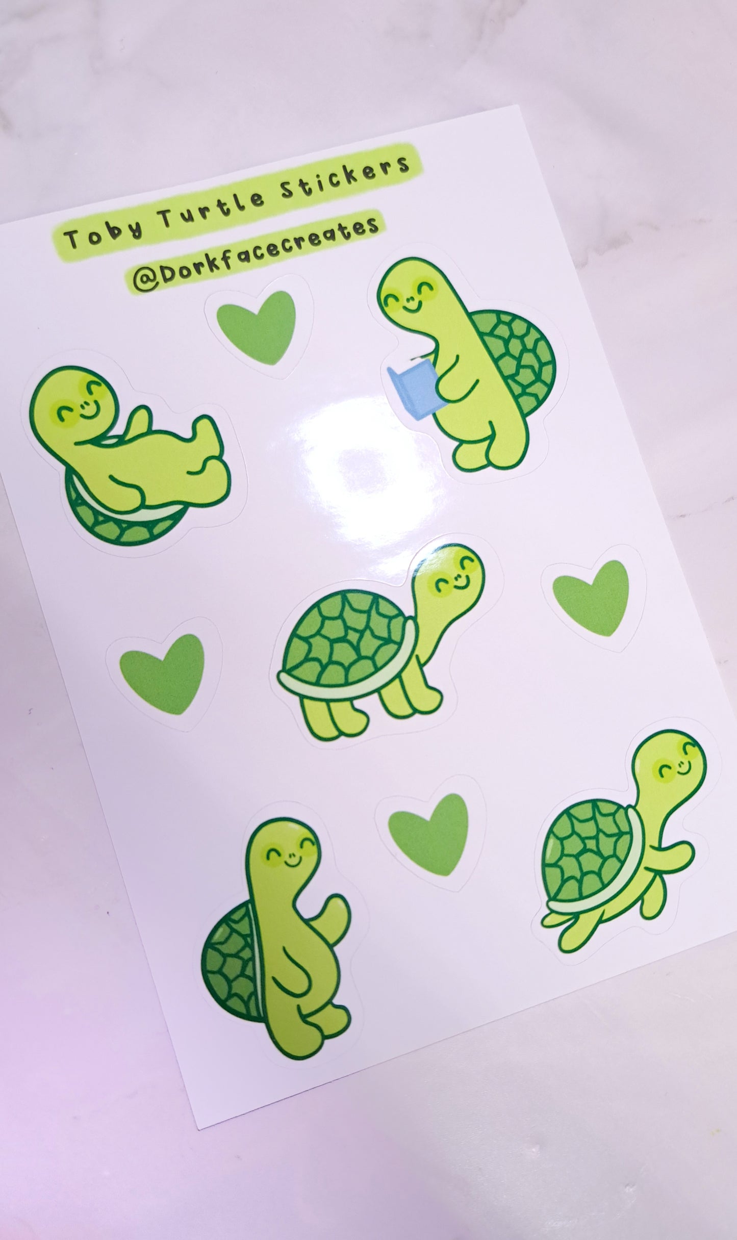 Toby Turtle Sticker Sheet