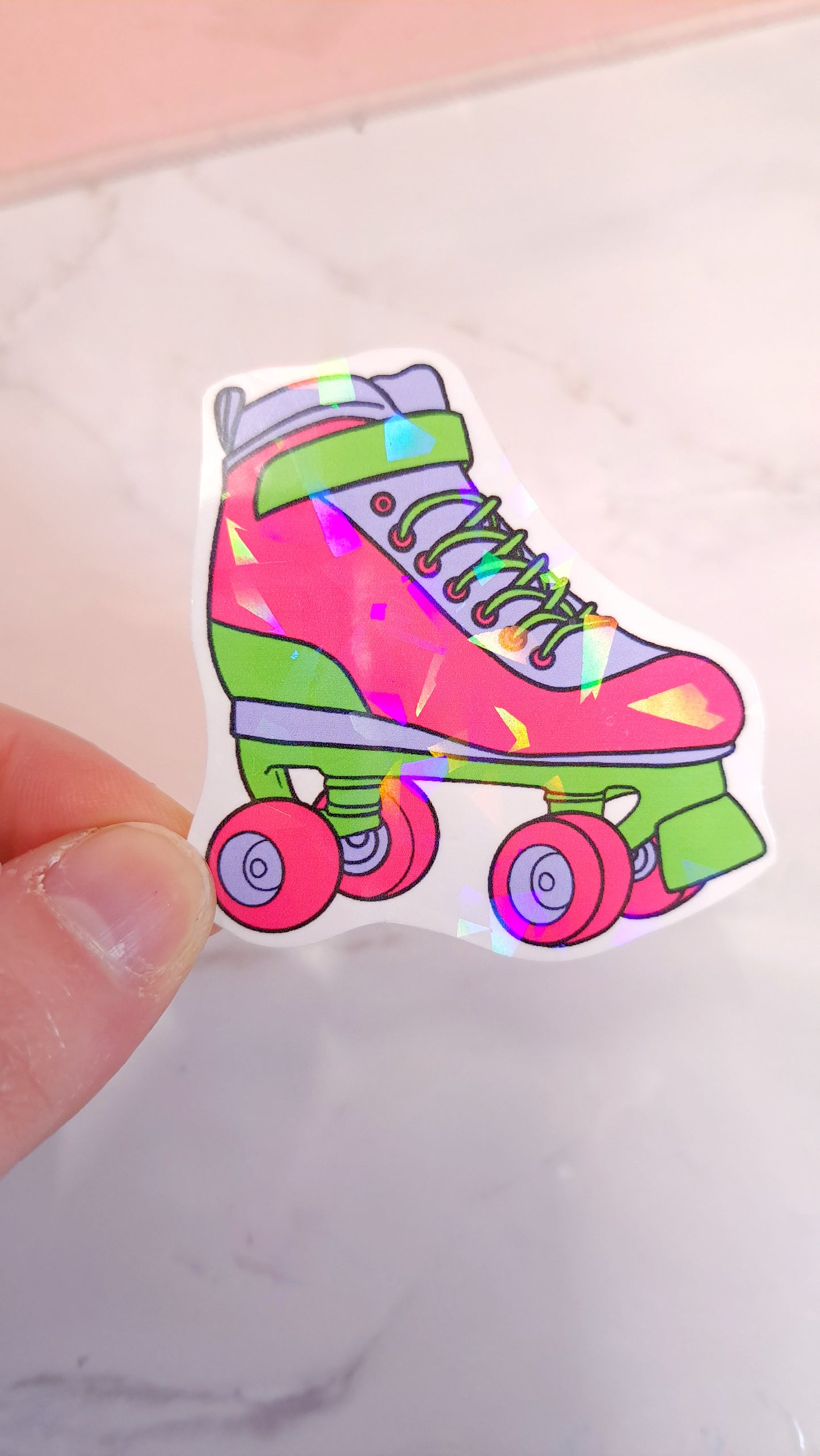 Glitter Rollerskate Sticker