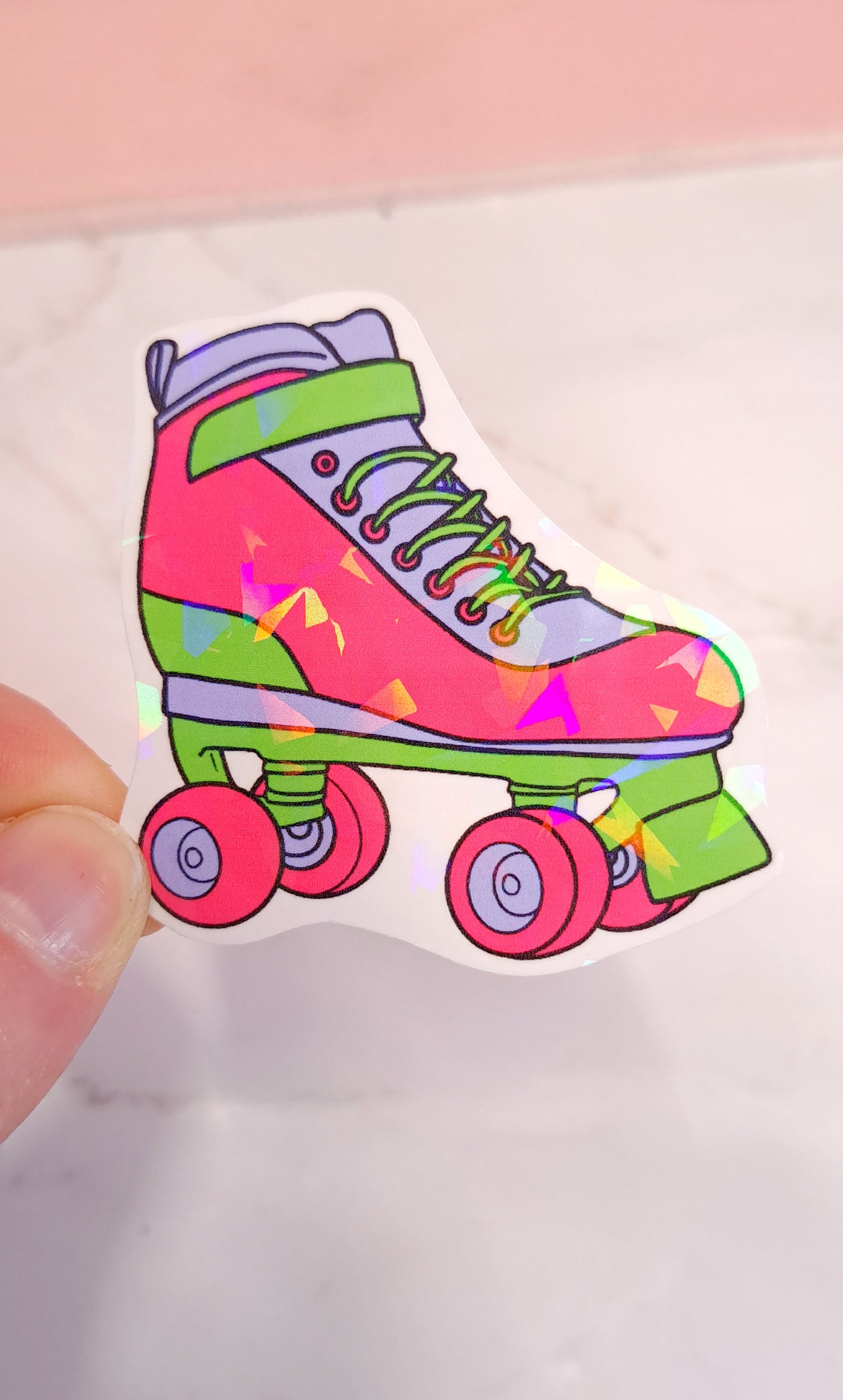 Glitter Rollerskate Sticker