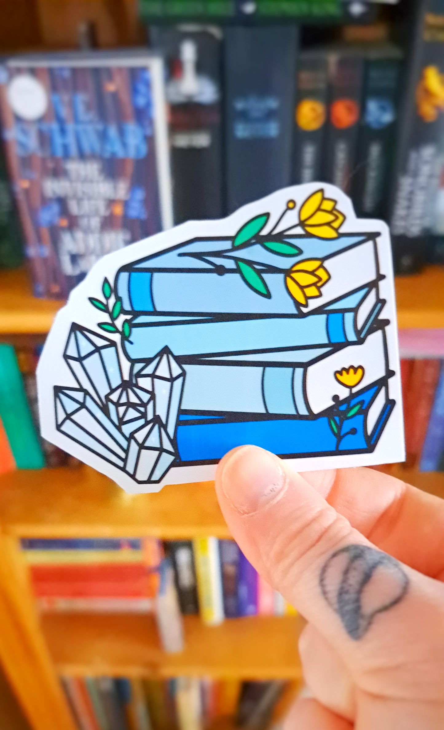 Book Stack Sticker