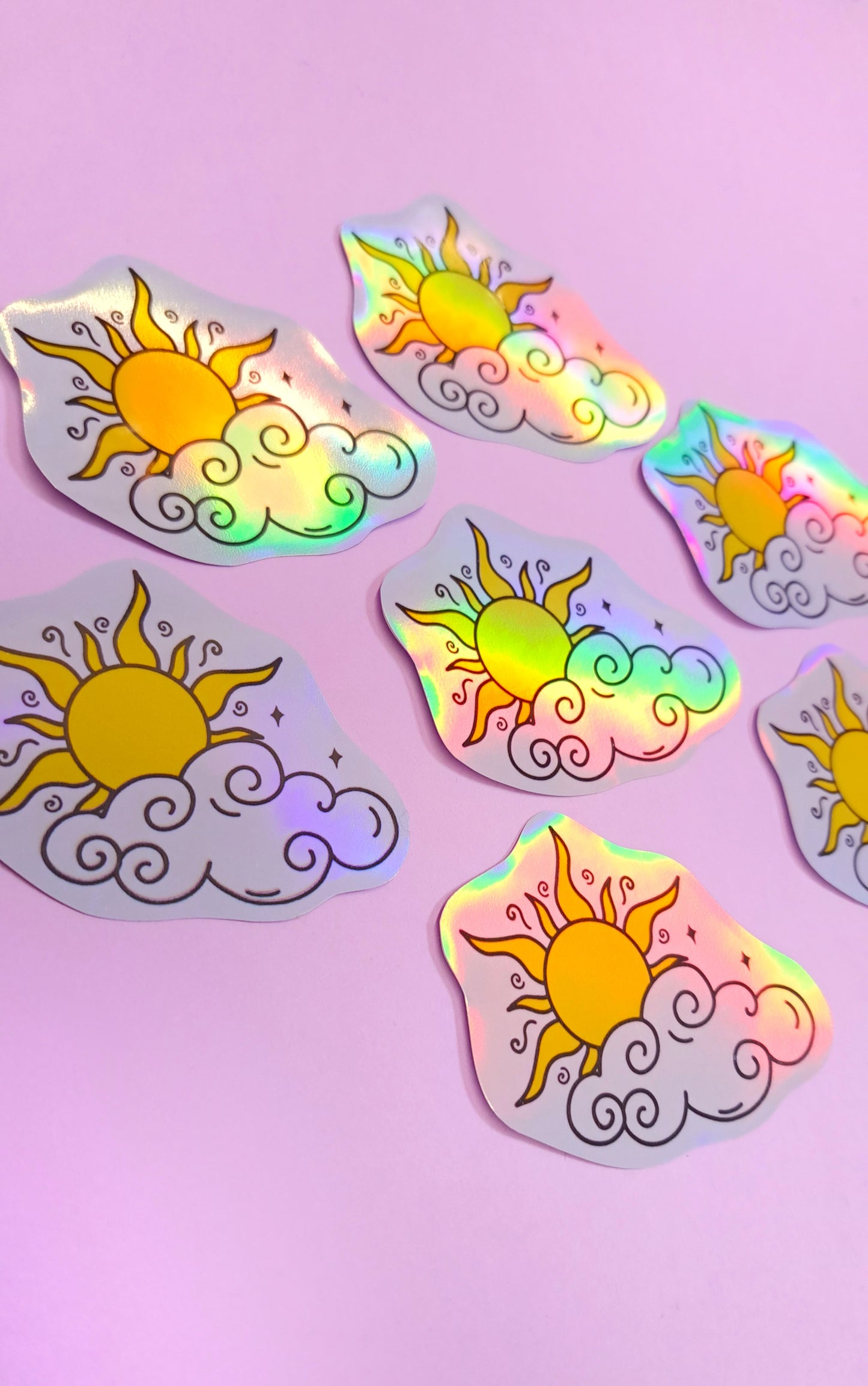 Sun Holographic Sticker