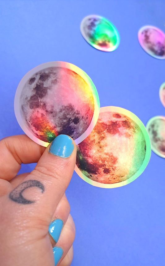 Holographic Moon Sticker