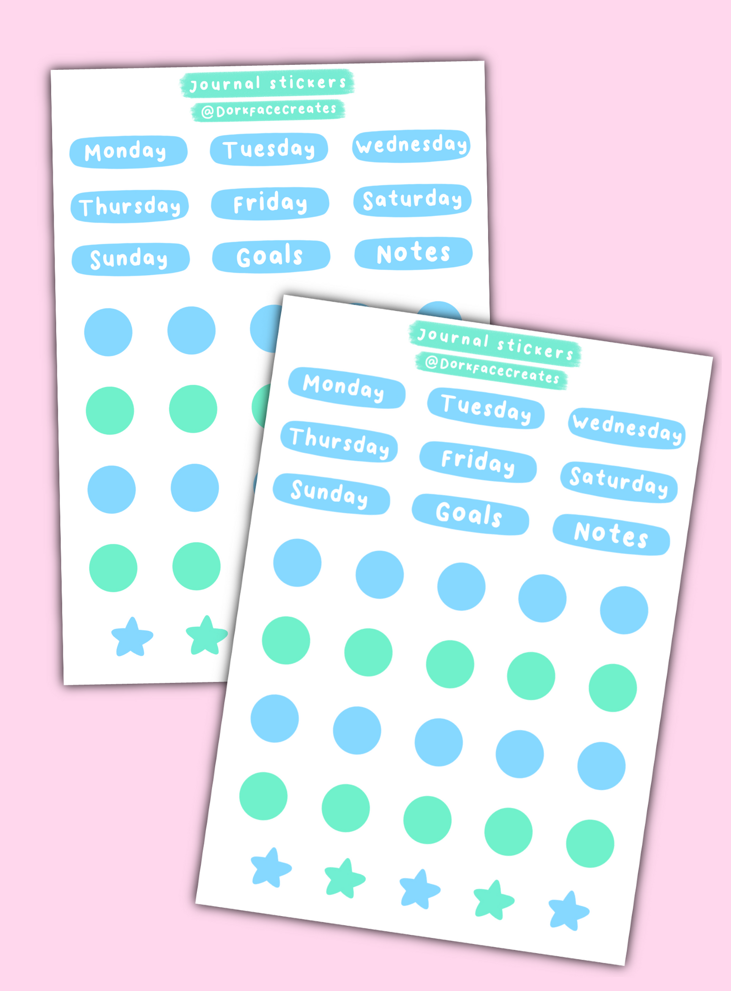 Journal Stickers - Blue