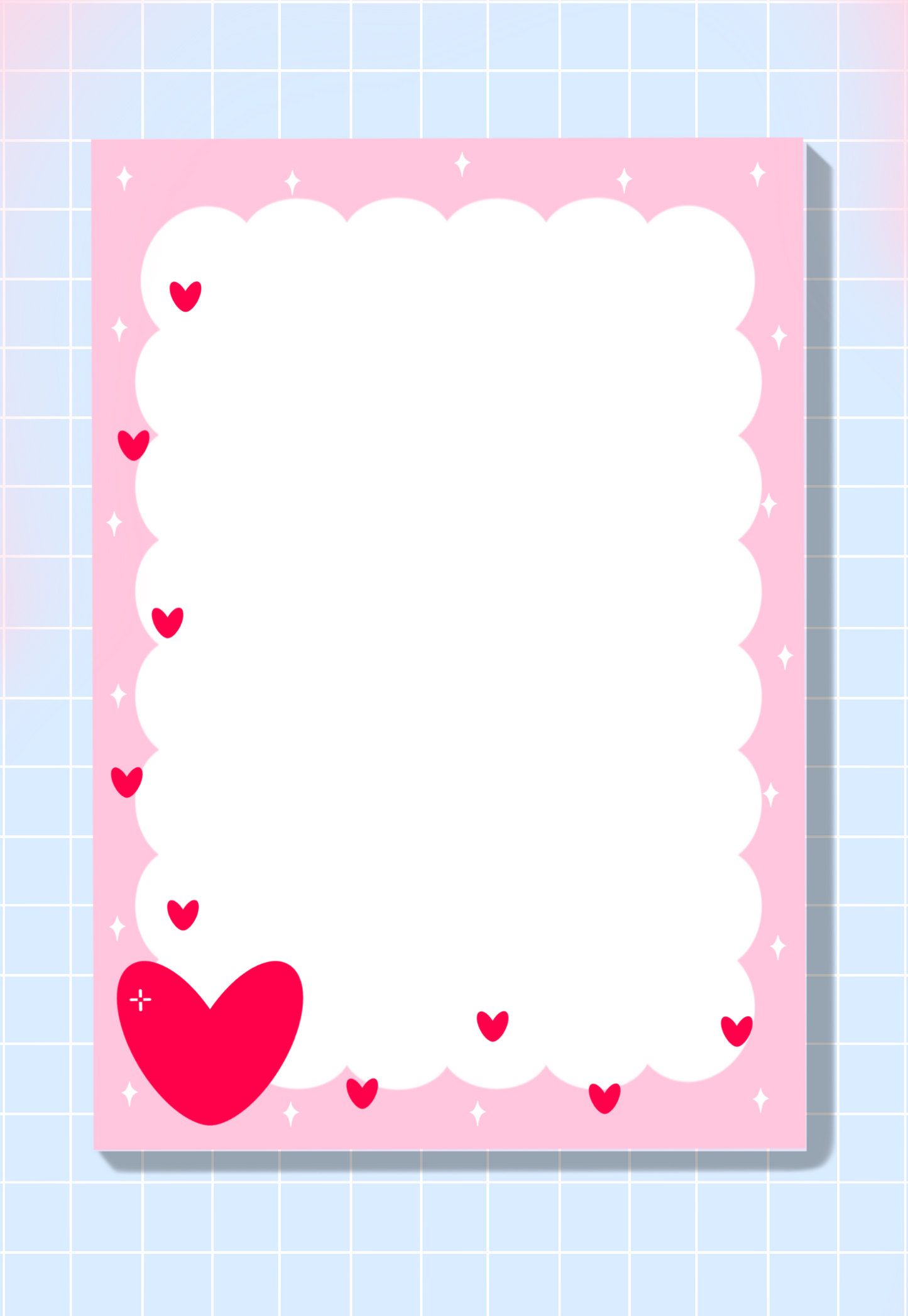 Love Heart Notepad A6