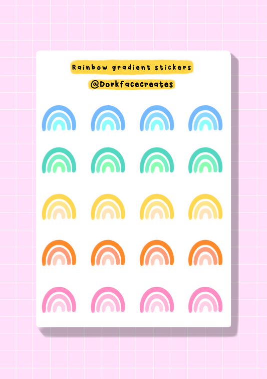 Rainbow Gradient Stickers